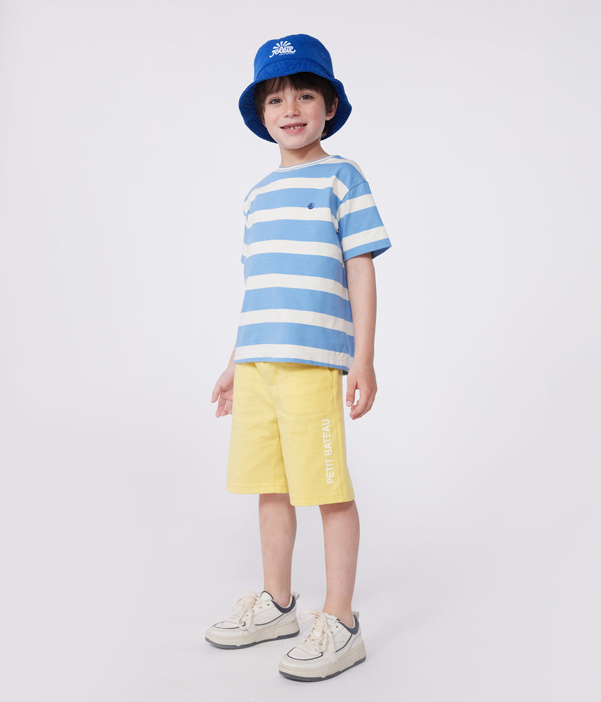 CHILDRENS SHORT-SLEEVED STRIPY COTTON T-SHIRT
