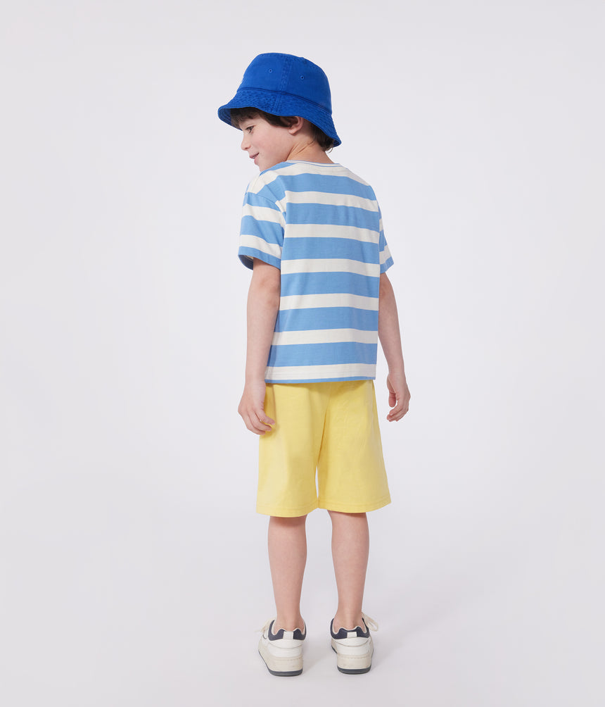 CHILDRENS SHORT-SLEEVED STRIPY COTTON T-SHIRT