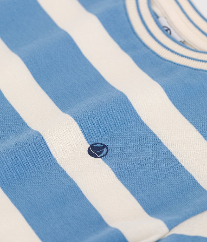 CHILDRENS SHORT-SLEEVED STRIPY COTTON T-SHIRT
