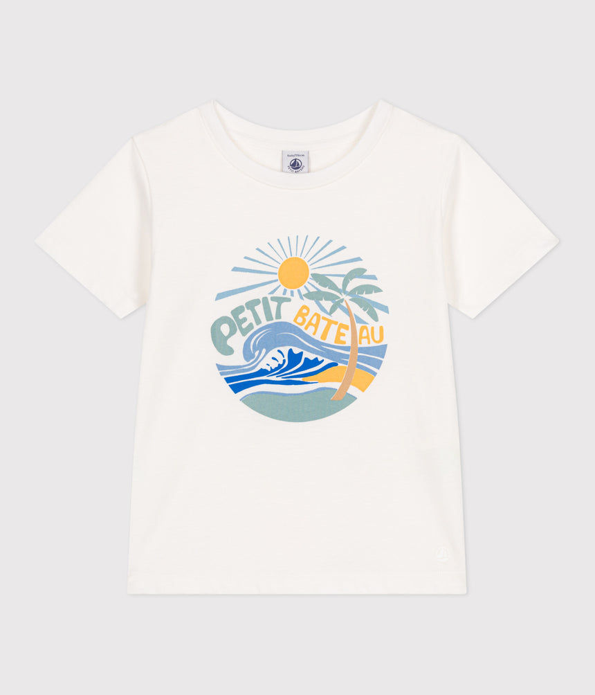 CHILDREN'S SHORT-SLEEVED PRINTED COTTON T-SHIRT