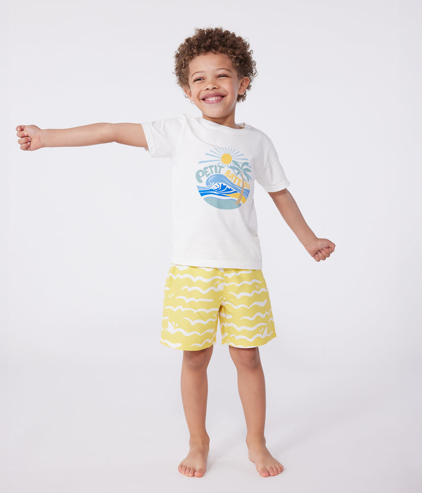 CHILDREN'S SHORT-SLEEVED PRINTED COTTON T-SHIRT