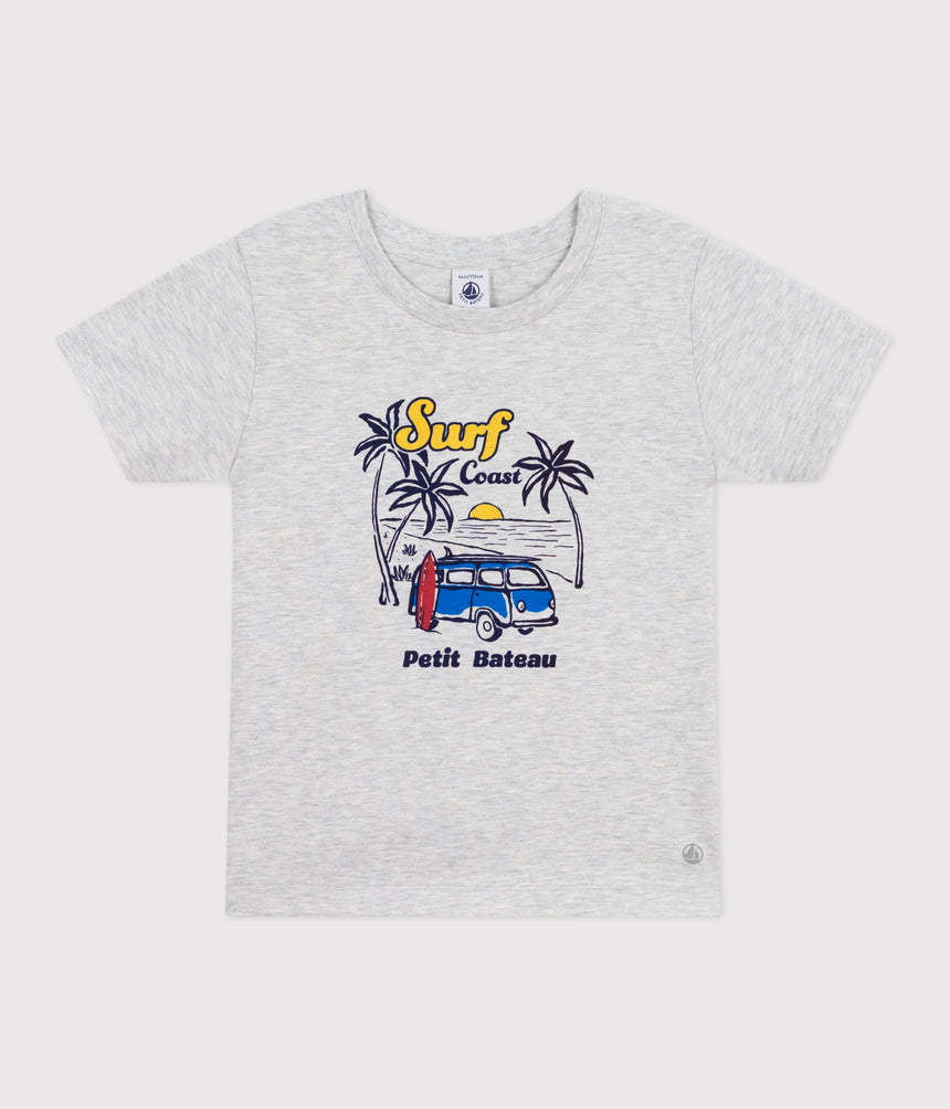 CHILDREN'S SHORT-SLEEVED PRINTED COTTON T-SHIRT