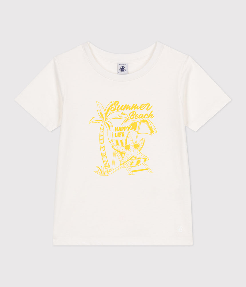 CHILDREN'S SHORT-SLEEVED PRINTED COTTON T-SHIRT
