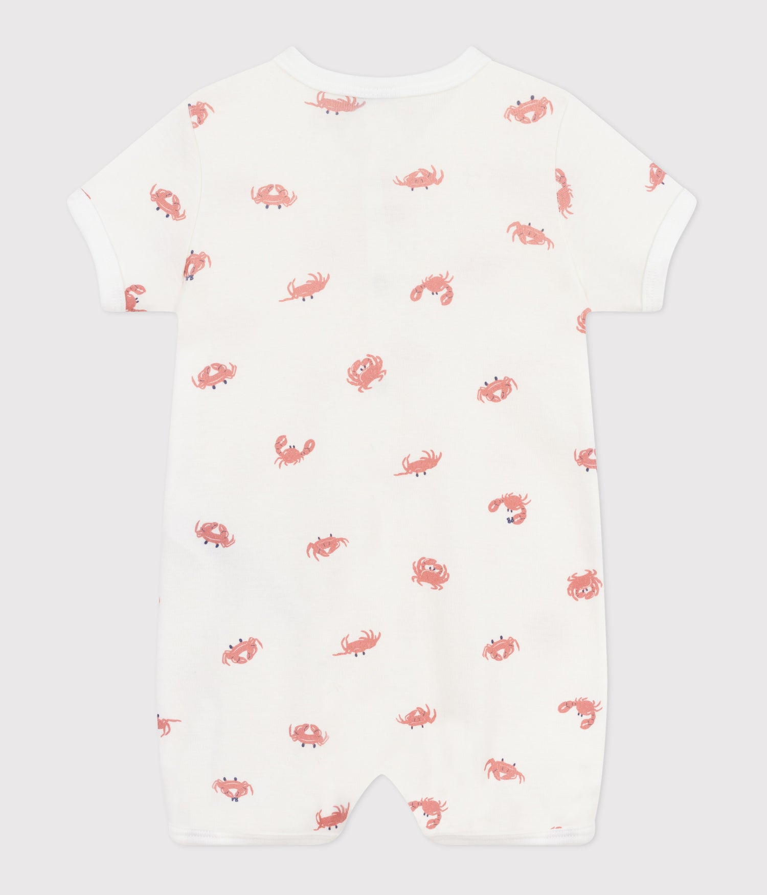 BABIES' SHORT COTTON CRAB PATTERN JUMPSUIT BABIES' SHORT COTTON CRAB PATTERN JUMPSUIT