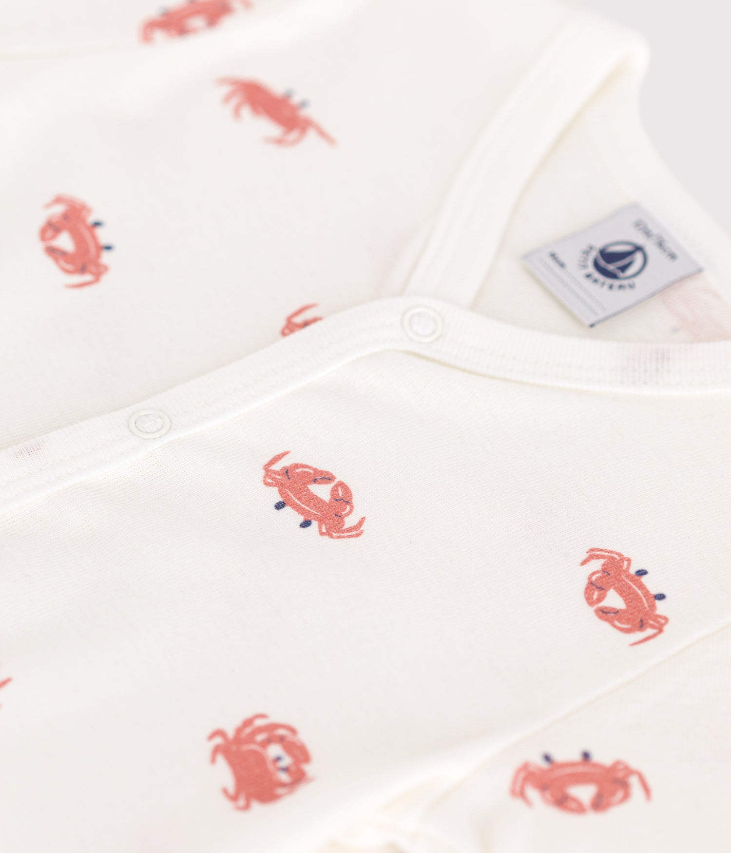 BABIES' SHORT COTTON CRAB PATTERN JUMPSUIT BABIES' SHORT COTTON CRAB PATTERN JUMPSUIT