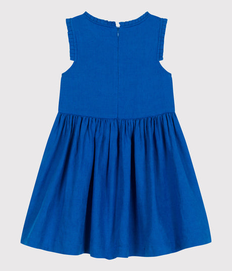 CHILDREN'S SLEEVELESS PLAIN LINEN DRESS