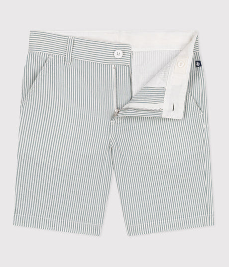 CHILDREN'S STRIPY COTTON BERMUDA SHORTS