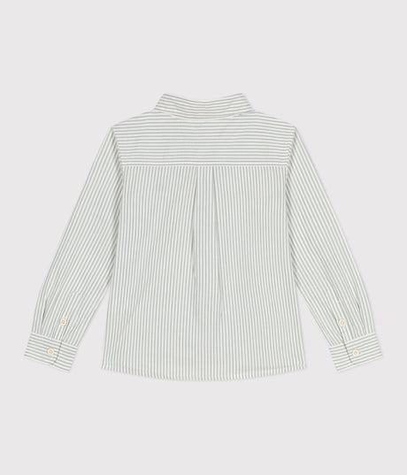 CHILDREN'S LONG-SLEVEED STRIPY COTTON SHIRT