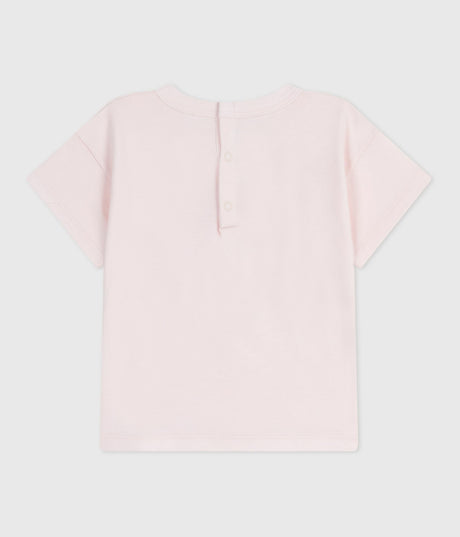 BABIES' SHORT-SLEVEED PLAIN COTTON T-SHIRT