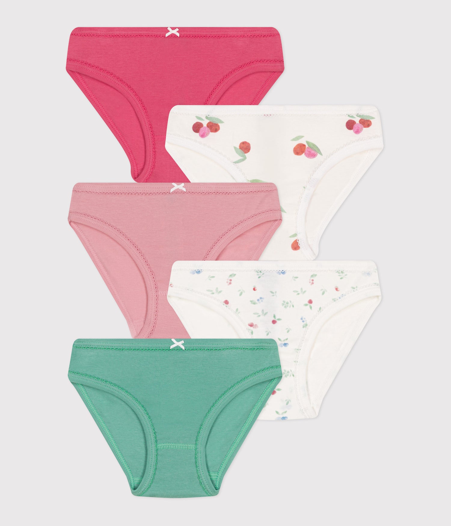 CHILDREN'S FRUIT PRINT COTTON PANTS- 5-PACK CHILDREN'S FRUIT PRINT COTTON PANTS- 5-PACK
