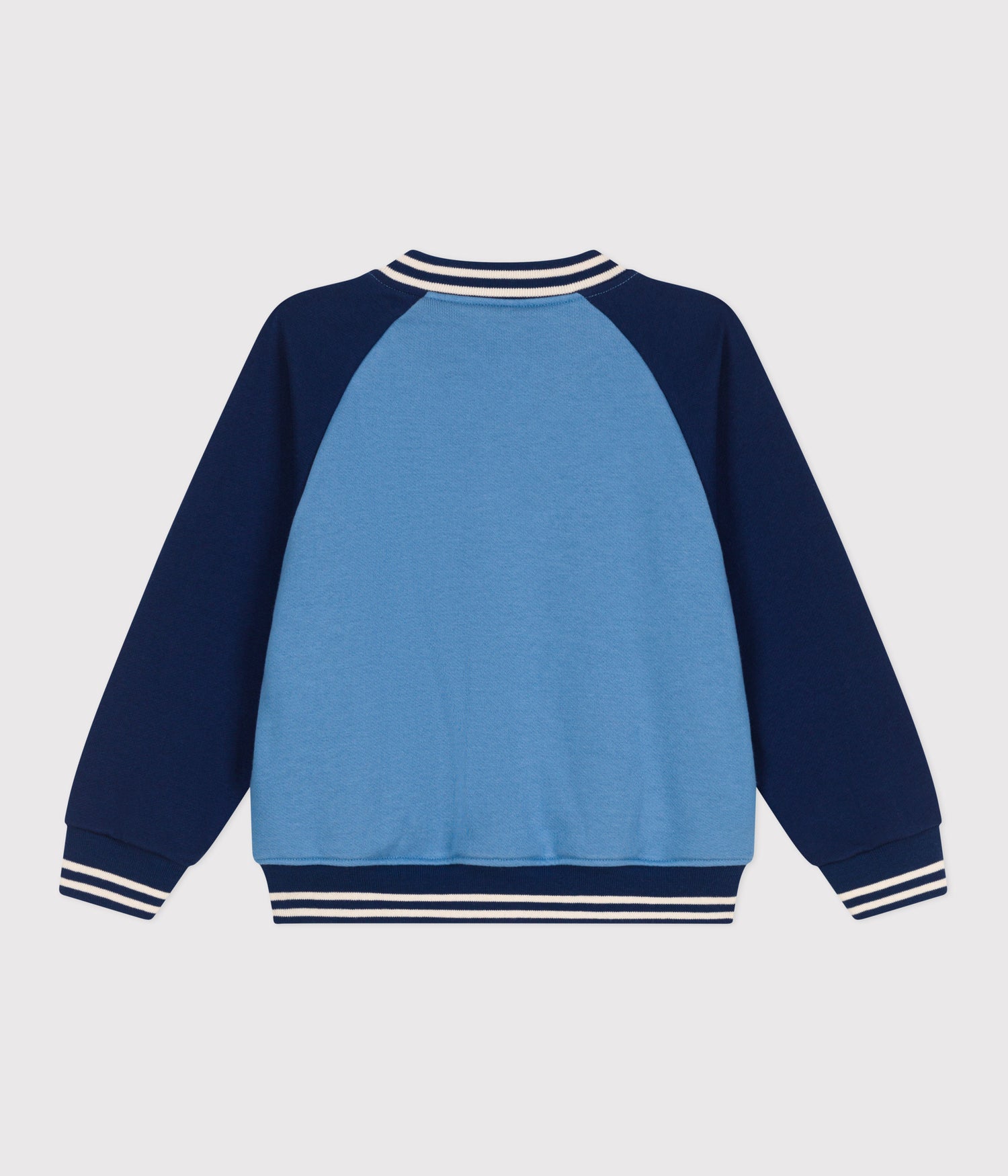 CHILDREN VARSITY-STYLE JACKET IN PLAIN COOTON CHILDREN VARSITY-STYLE JACKET IN PLAIN COOTON