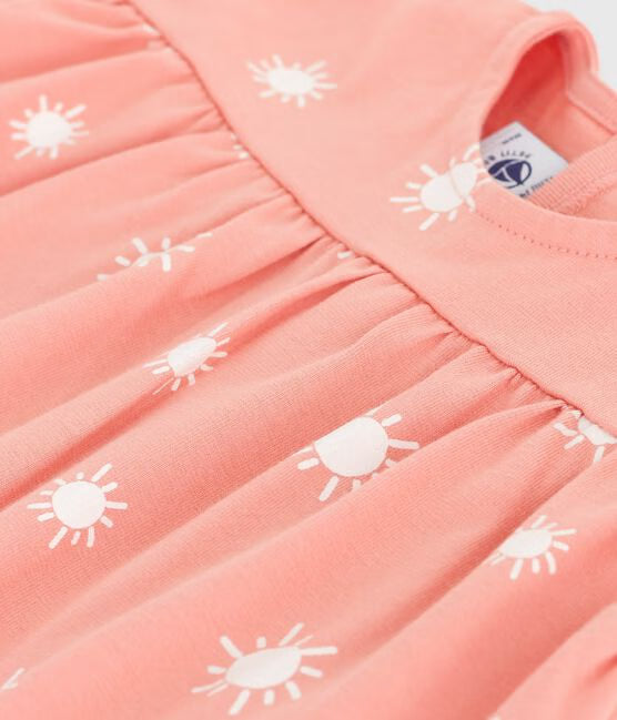 BABIES SHORT SLEEVED SUN PRINT COTTON BLOUSE