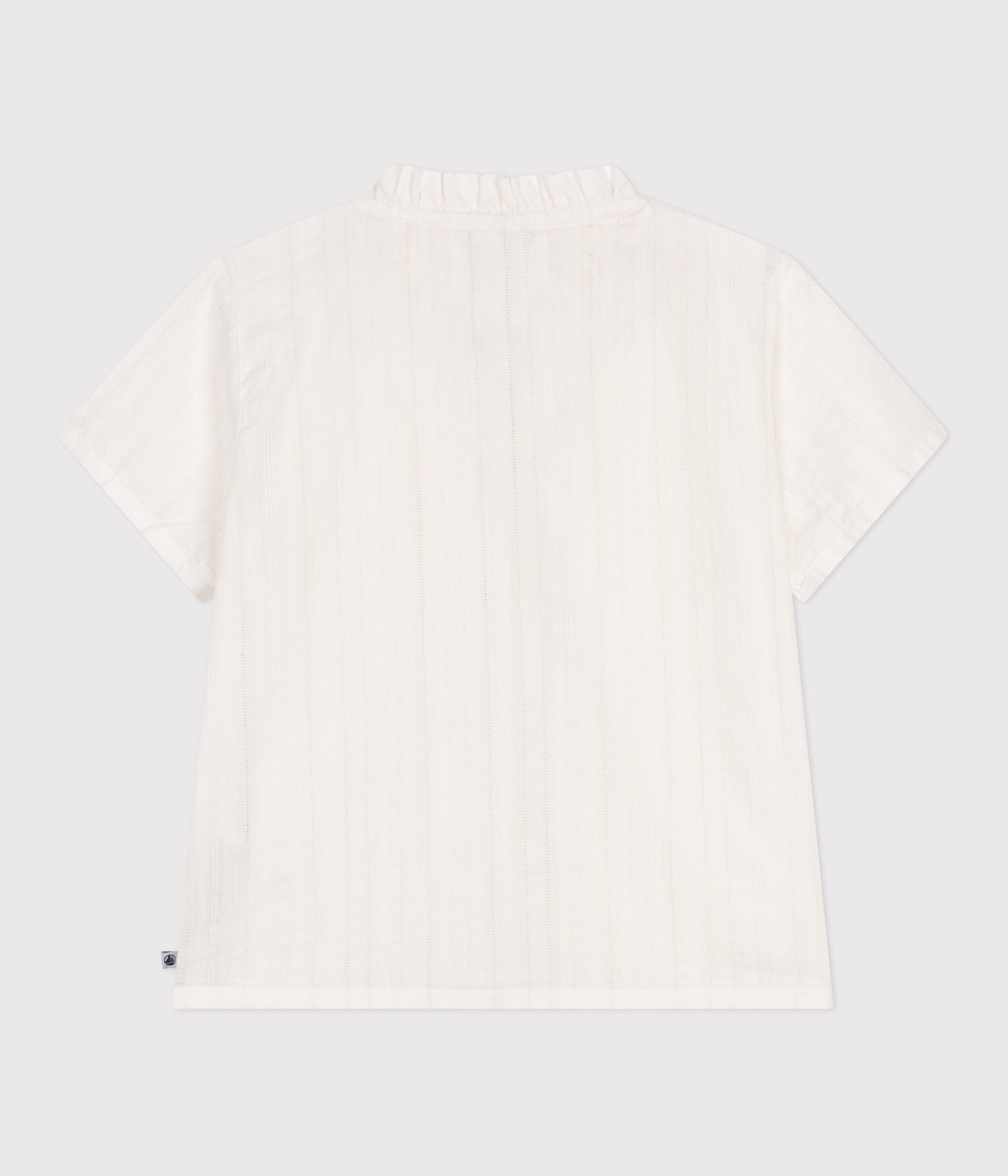 GIRLS PLAIN SHORT-SLEEVED COTTON BLOUSE GIRLS PLAIN SHORT-SLEEVED COTTON BLOUSE