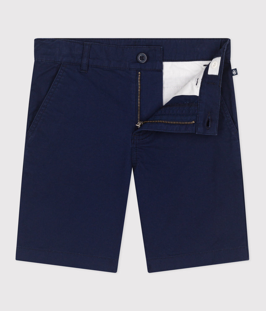 CHILDREN BERMUDA SHORTS IN PLAIN COTTON