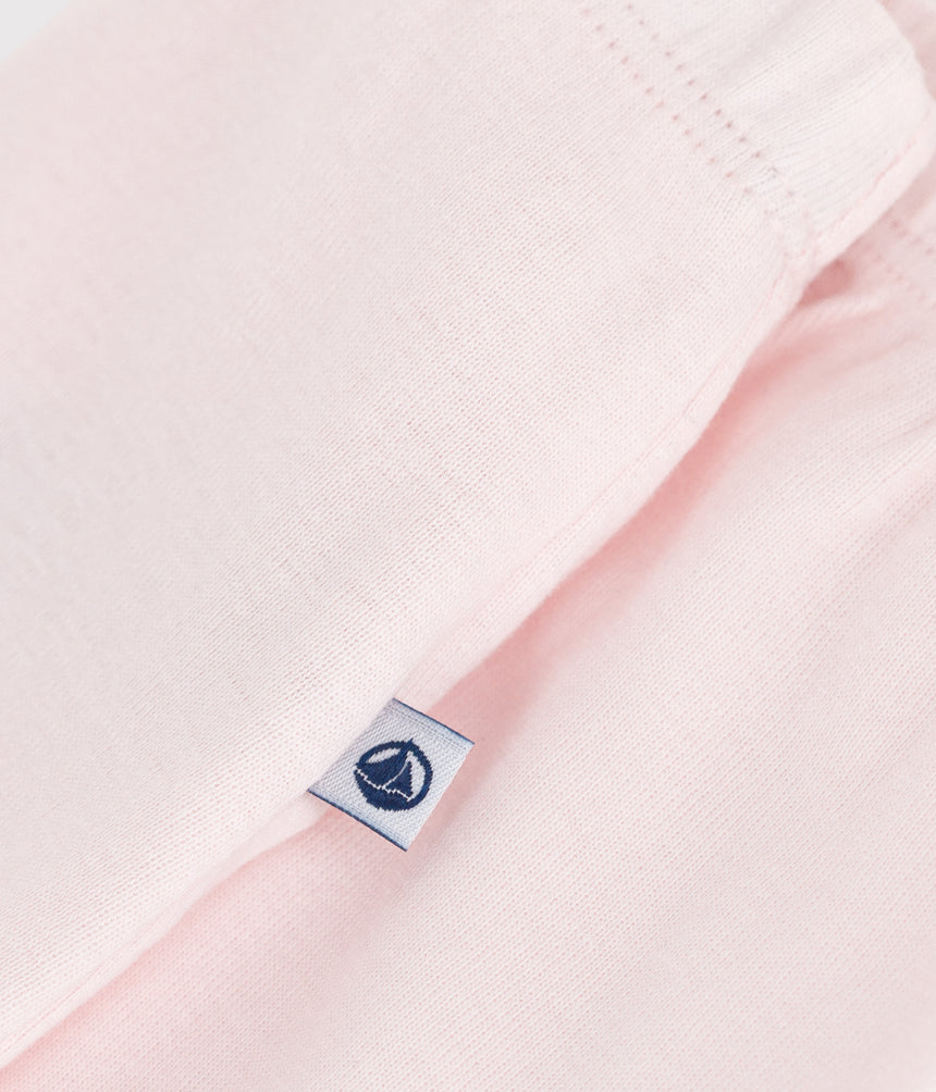 NWEBORN BABIES PLAIN COTTON TROUSERS WITH FEET