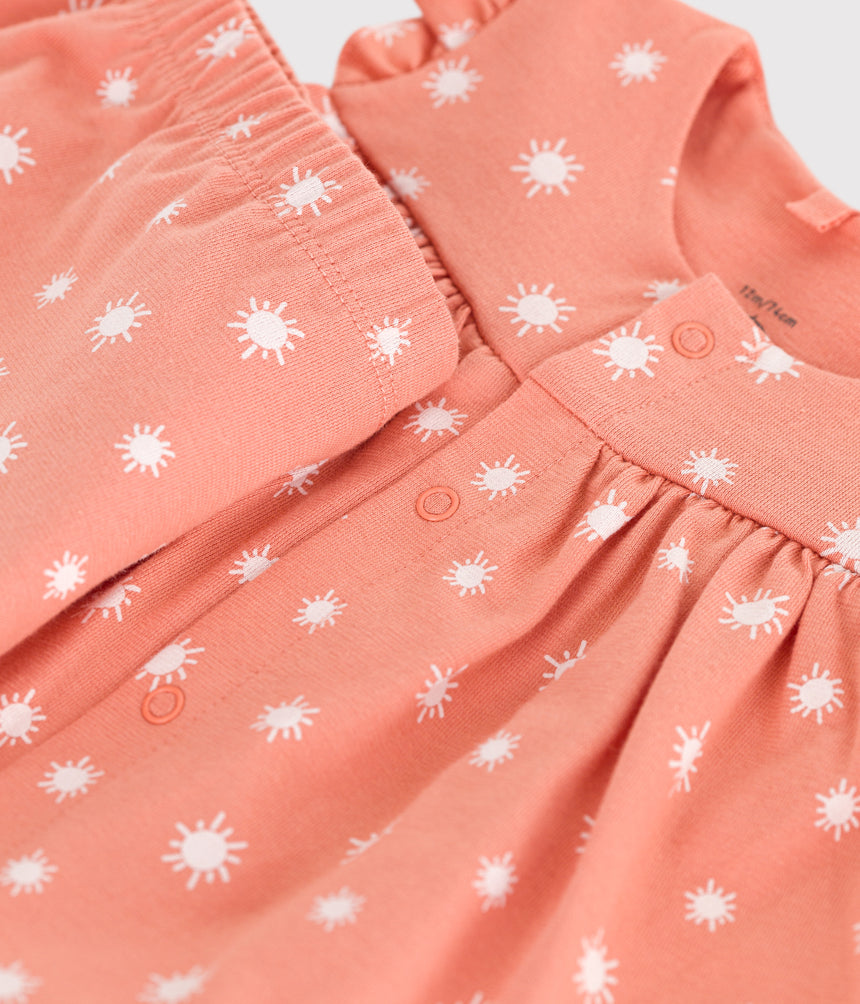 NEWBORN BABIES TOW- PIECE PRINT COTTON SET