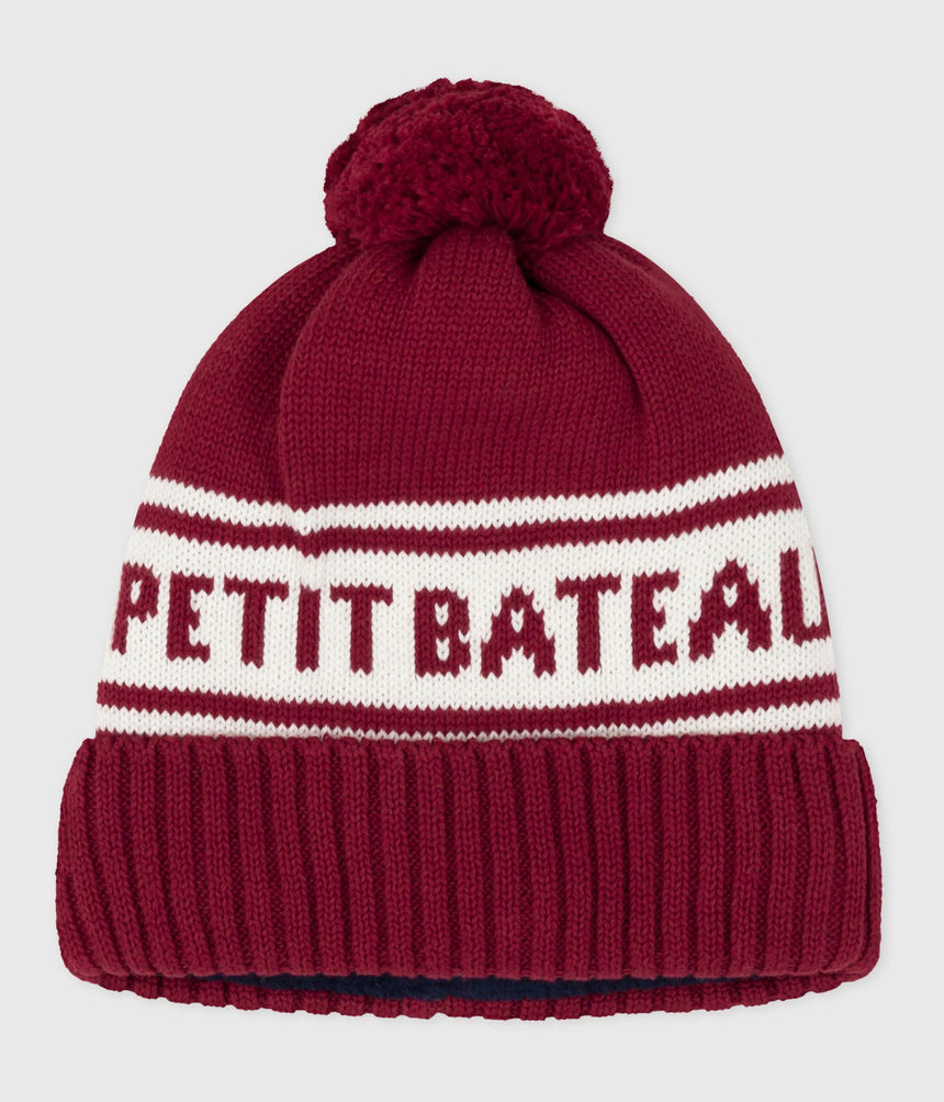 CHILDREN'S KNITTED PETIT BATEAU LINED IN POLAR FLEECE