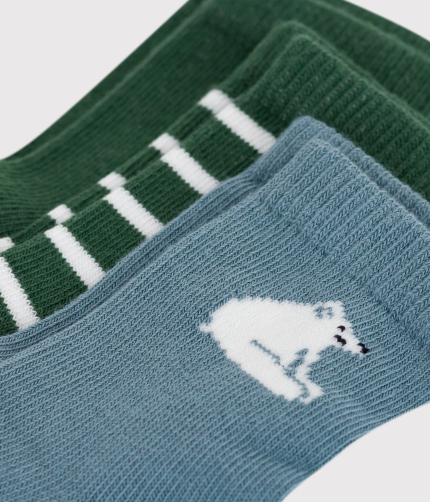 3 PAIRS OF BABIES' COTTON SOCKS