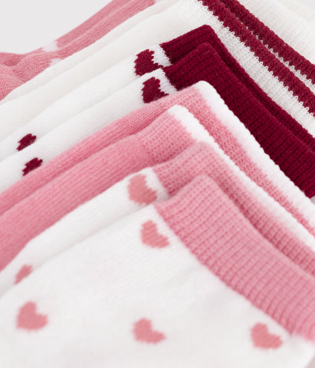 BABIES HEART-PRINT COTTON SOCKSS-5-PACK
