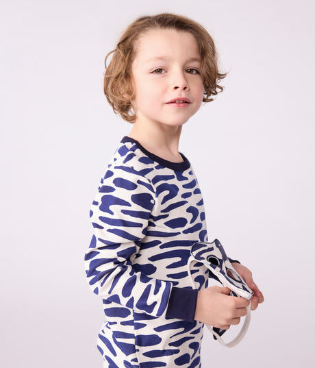 CHILDRENS ZEBRA PRINT COTTON FANCY DRESS PYJAMAS