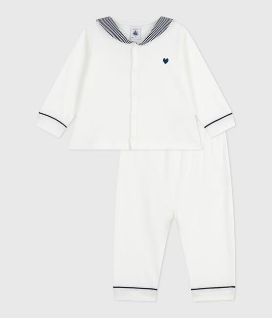 BABIES TOW-PIECE PYJAMAS WITH A SAILOR COLLAR