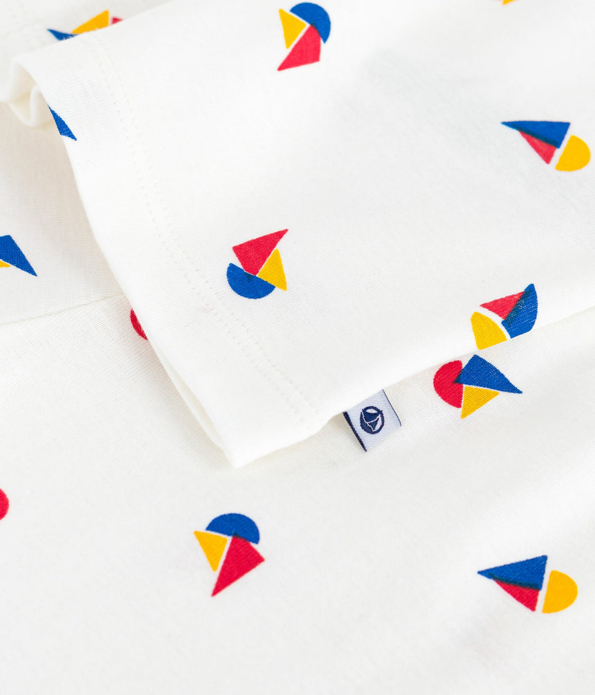 CHILDRENS BUTTONED PRINTED COTTON PYJAMAS
