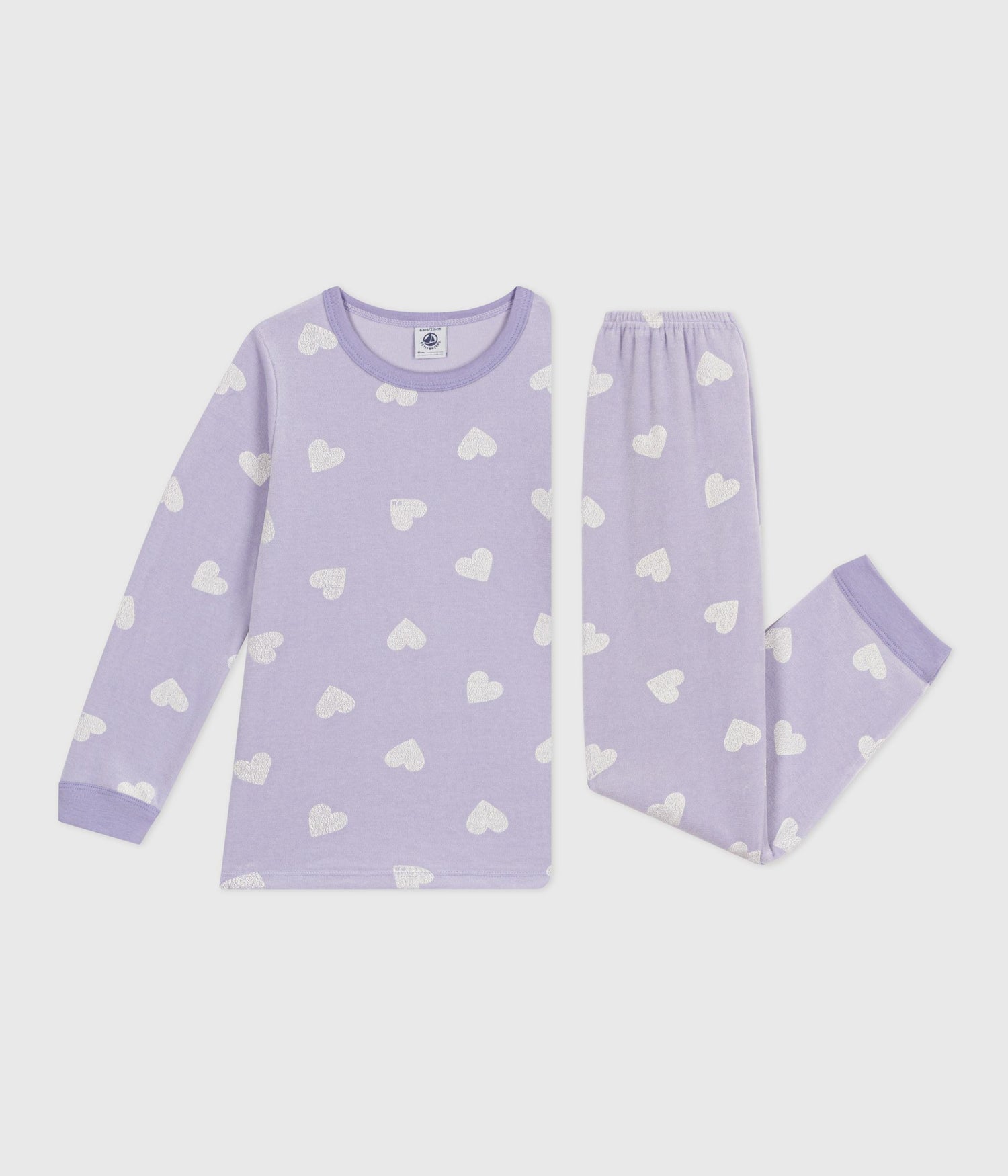 CHILDREN'S HEART-PRINT VELOUR PYJAMAS CHILDREN'S HEART-PRINT VELOUR PYJAMAS