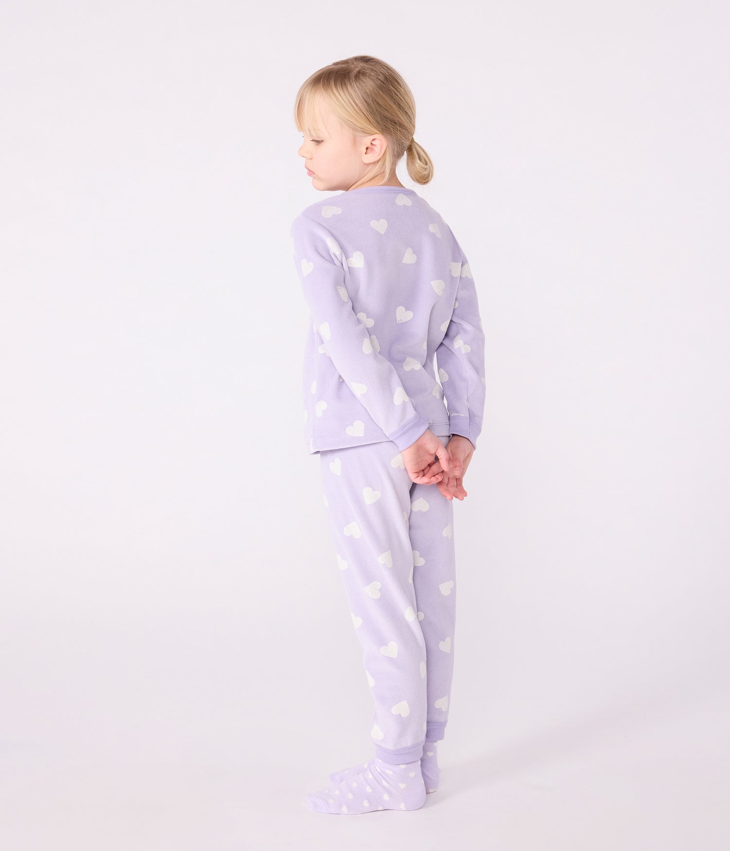 CHILDREN'S HEART-PRINT VELOUR PYJAMAS CHILDREN'S HEART-PRINT VELOUR PYJAMAS