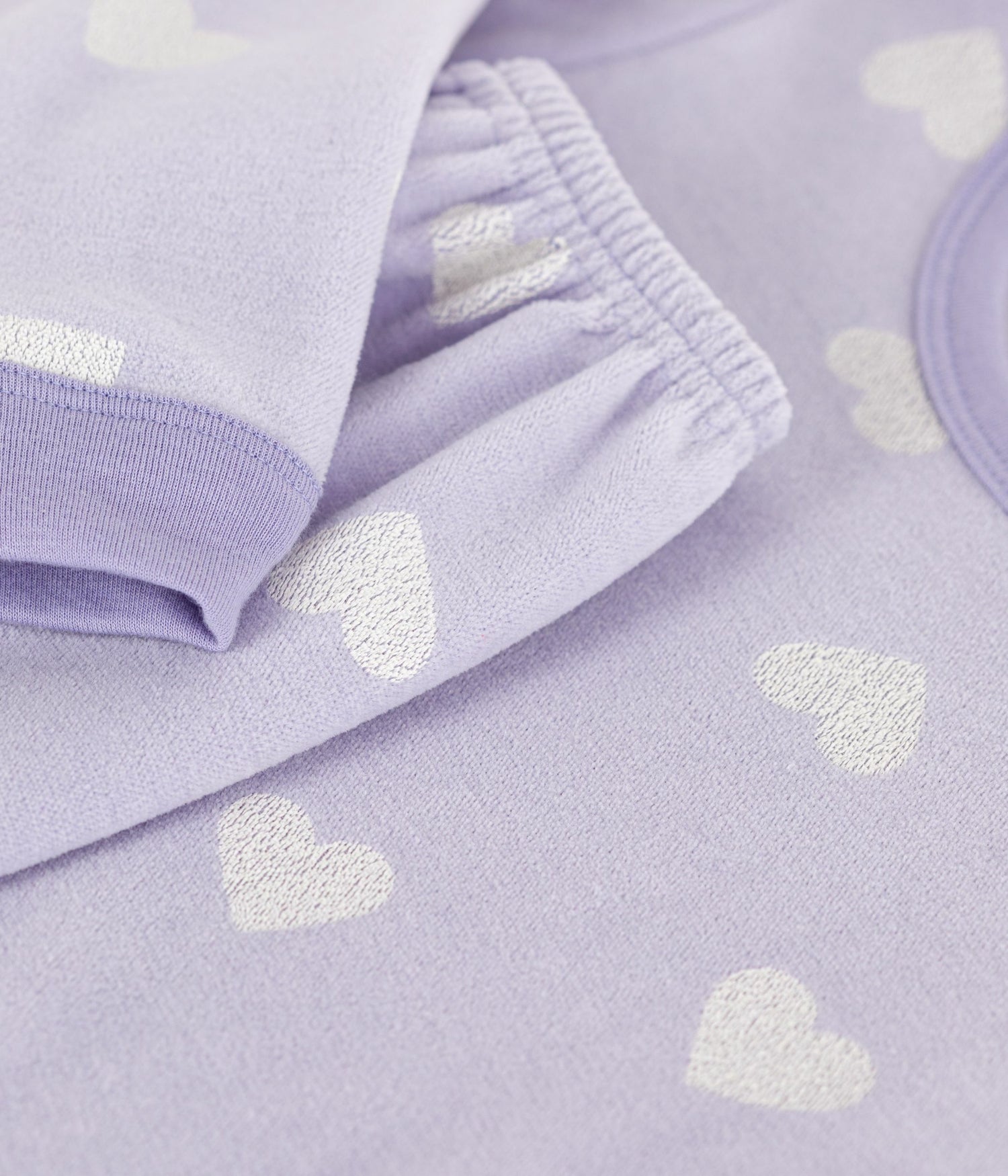 CHILDREN'S HEART-PRINT VELOUR PYJAMAS CHILDREN'S HEART-PRINT VELOUR PYJAMAS
