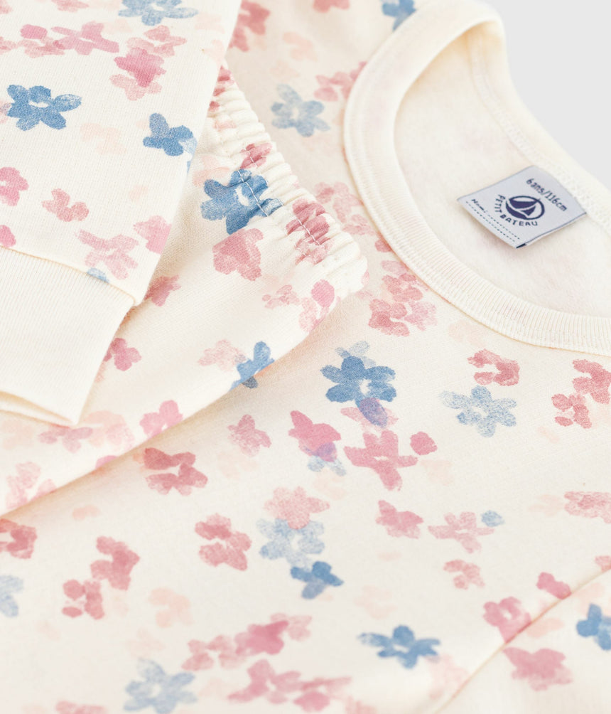 CHILDRENS PYJAMAS IN FLORAL-PRINT FLEECE
