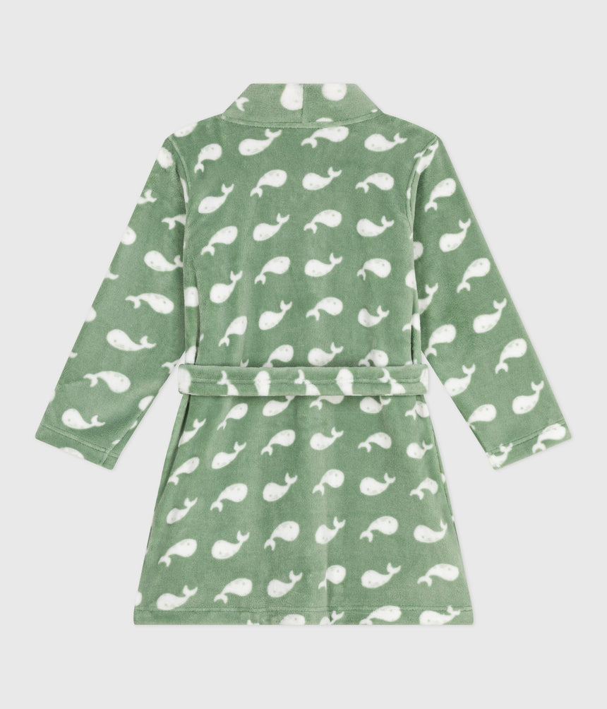 CHILDREN'S PRINTED FLEECE DRESSING GOWN