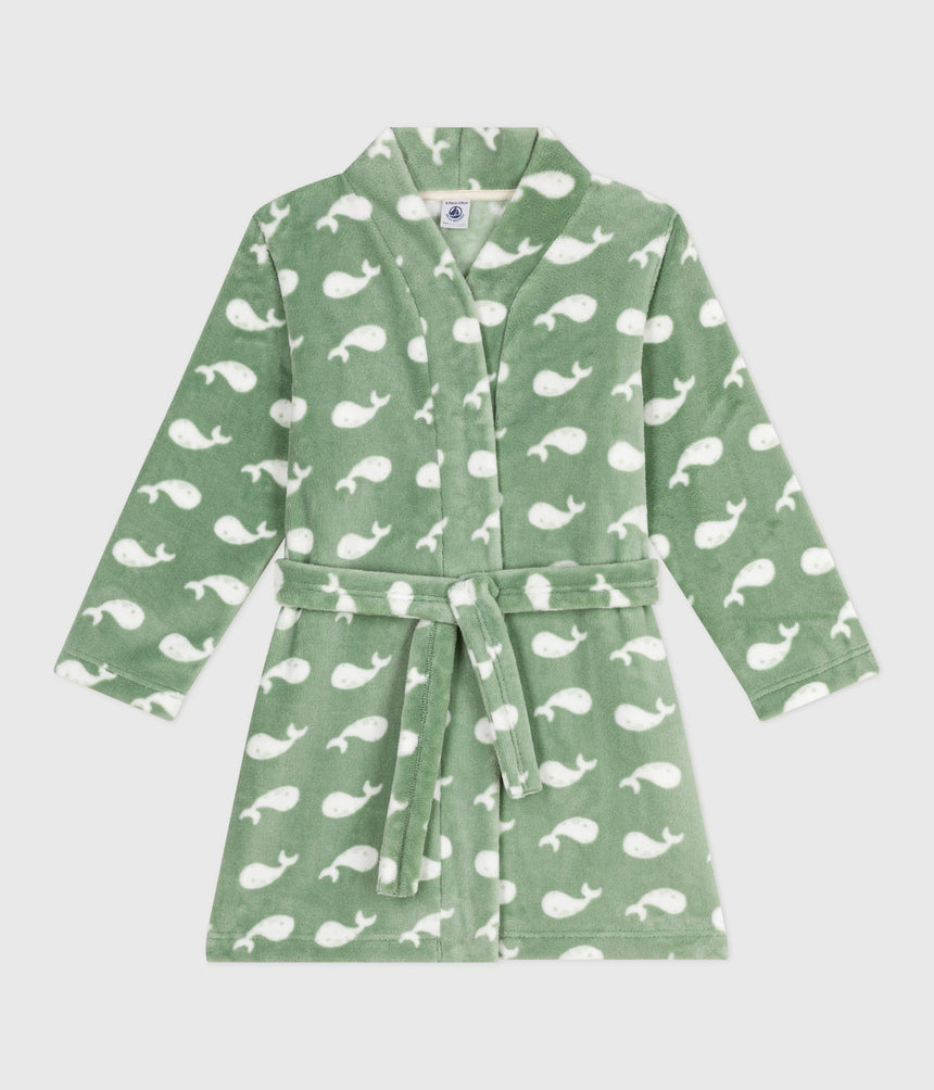 CHILDREN'S PRINTED FLEECE DRESSING GOWN