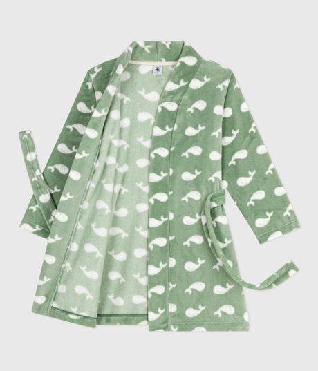 CHILDREN'S PRINTED FLEECE DRESSING GOWN