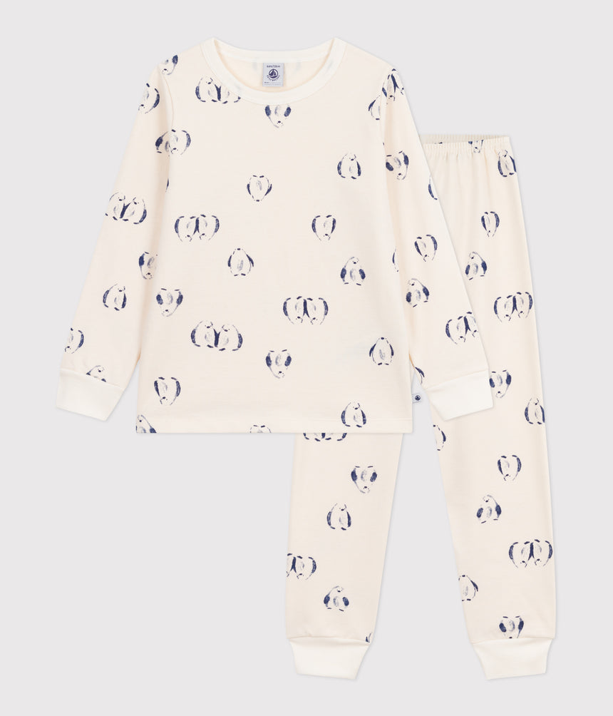 CHILDREN'S PENGUIN PRINT FLEECE PYJAMAS