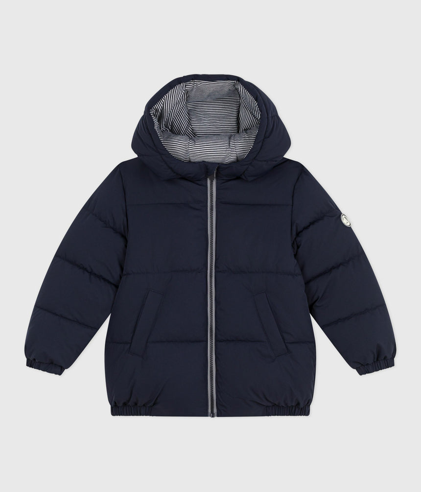 CHILDREN'S POLYESTER PUFFER JACKET WITH MICROFLEECE LINING
