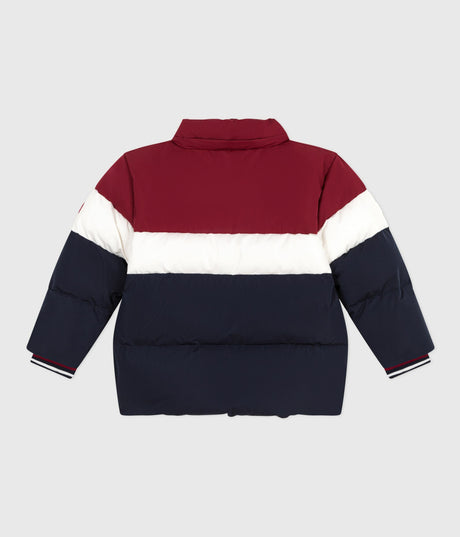 CHILDRENS PLAIN COLOURBLOCK PUFFER JACKER