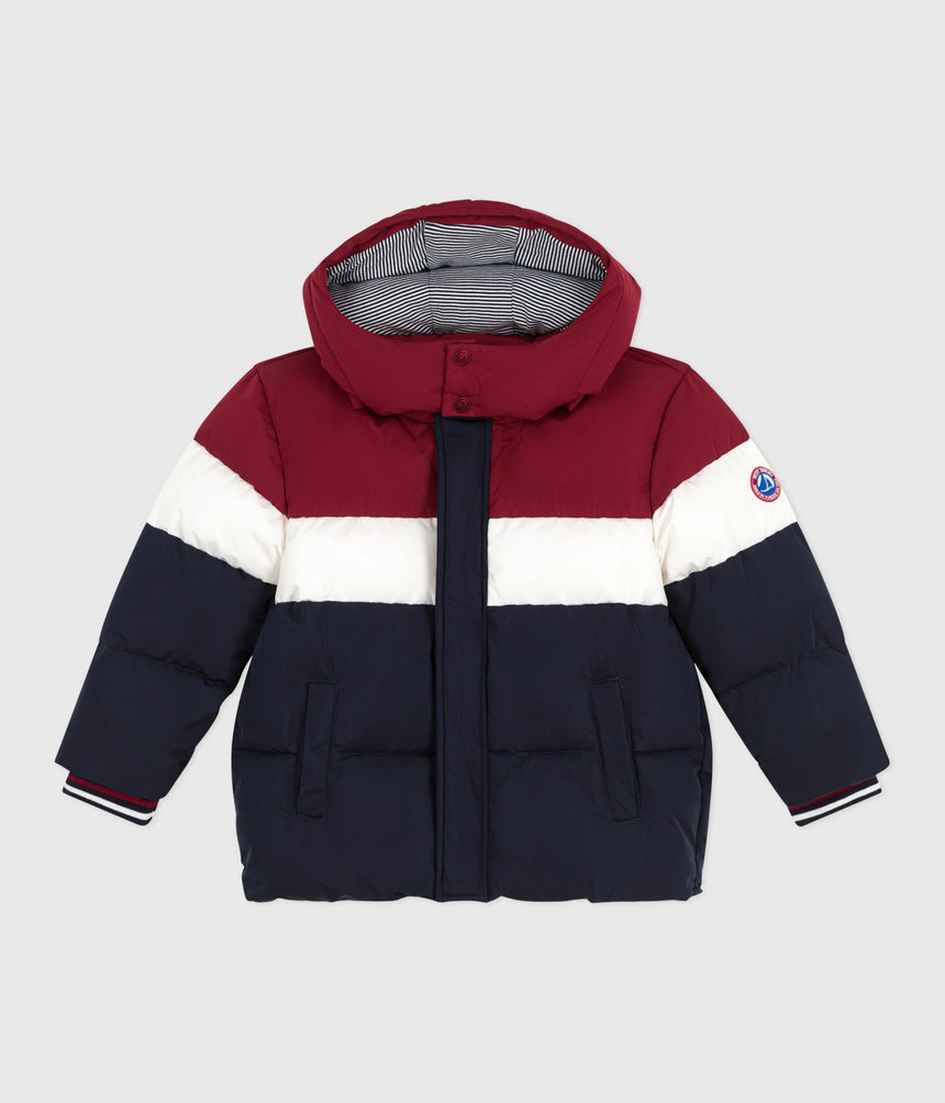CHILDRENS PLAIN COLOURBLOCK PUFFER JACKER