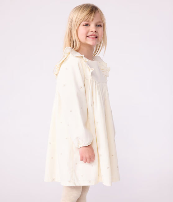 CHILDREN’S LONG-SLEEVED PLAIN CORDUROY DRESS