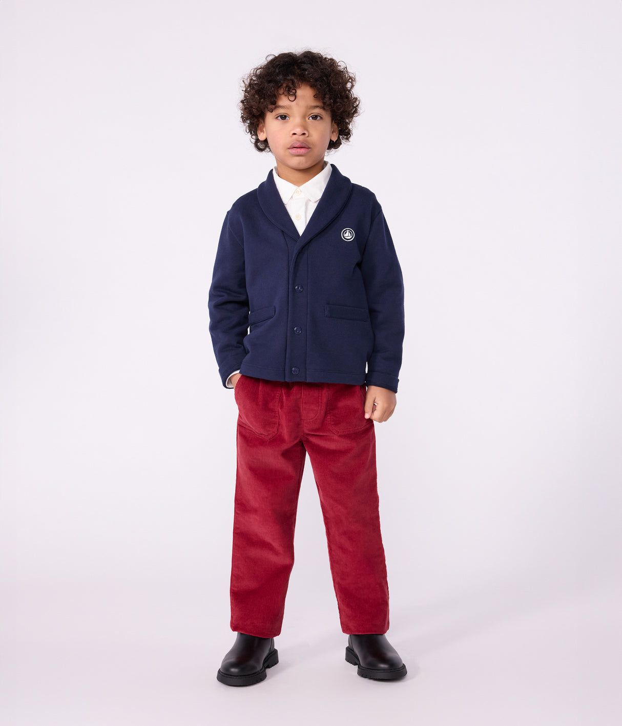 CHILDRENS' PLAIN COTTON CARDIGAN