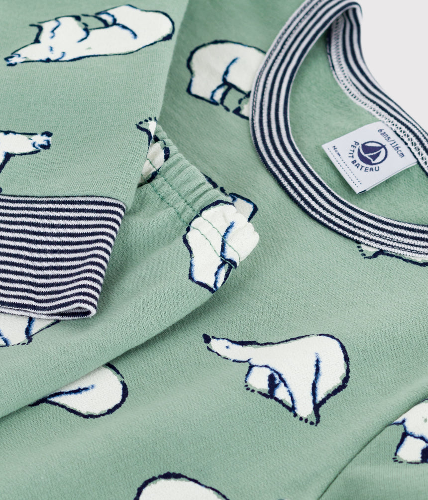 CHILDREN'S PYJAMAS IN BEAR-PRINT FLEECE