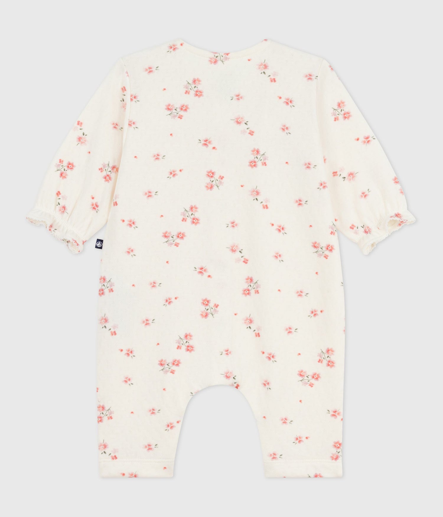 BABIES' FLORAL PRINT RUFFLED COTTON PLAYSUIT BABIES' FLORAL PRINT RUFFLED COTTON PLAYSUIT