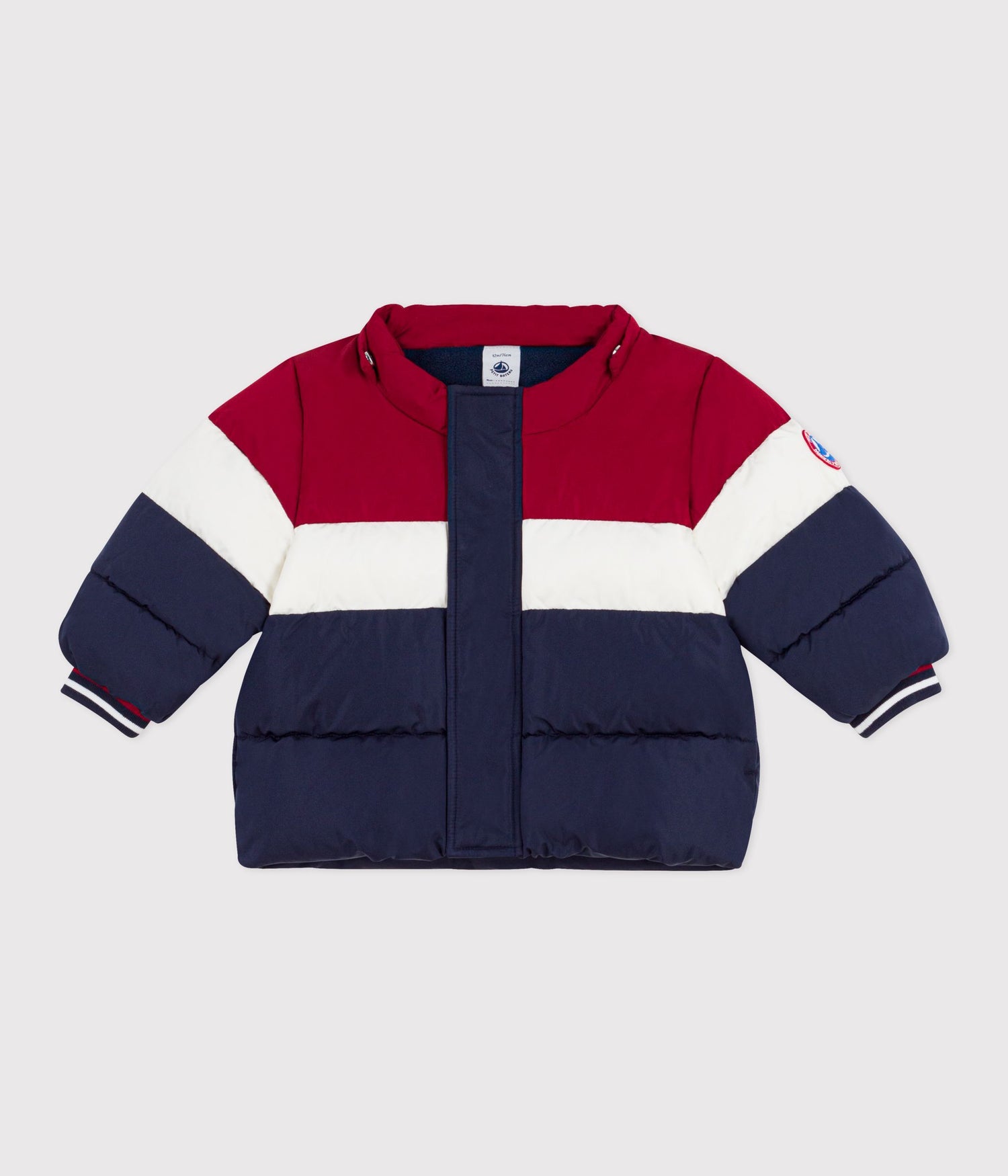 BABIES' LIGHT PLAIN COLOR BLOCK PUFFER JACKET BABIES' LIGHT PLAIN COLOR BLOCK PUFFER JACKET