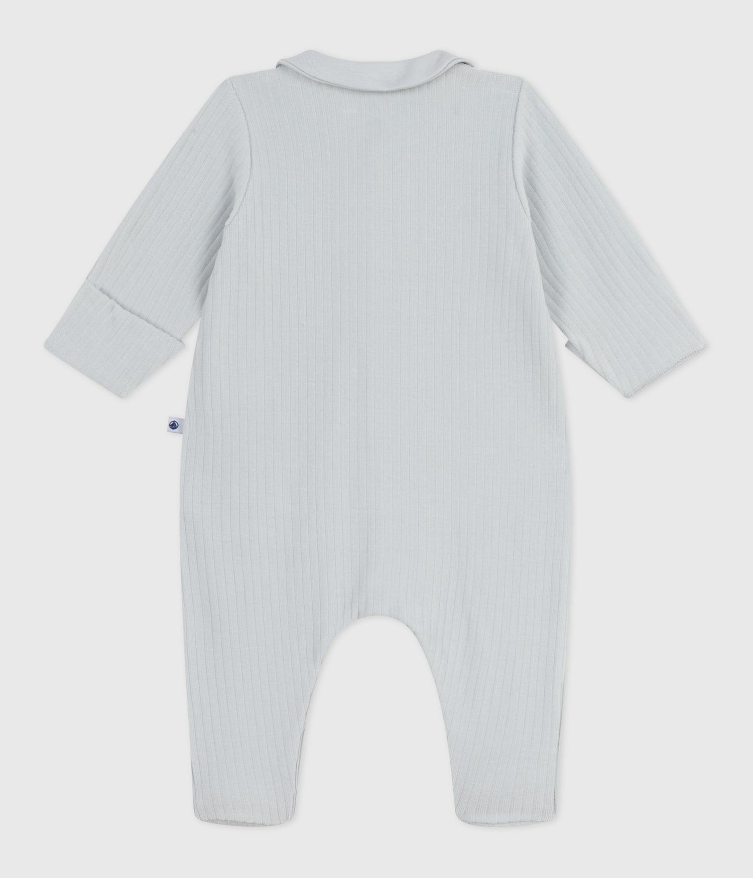 BABIES' PLAIN VELOUR PYJAMA SUIT WITH A COLLAR BABIES' PLAIN VELOUR PYJAMA SUIT WITH A COLLAR