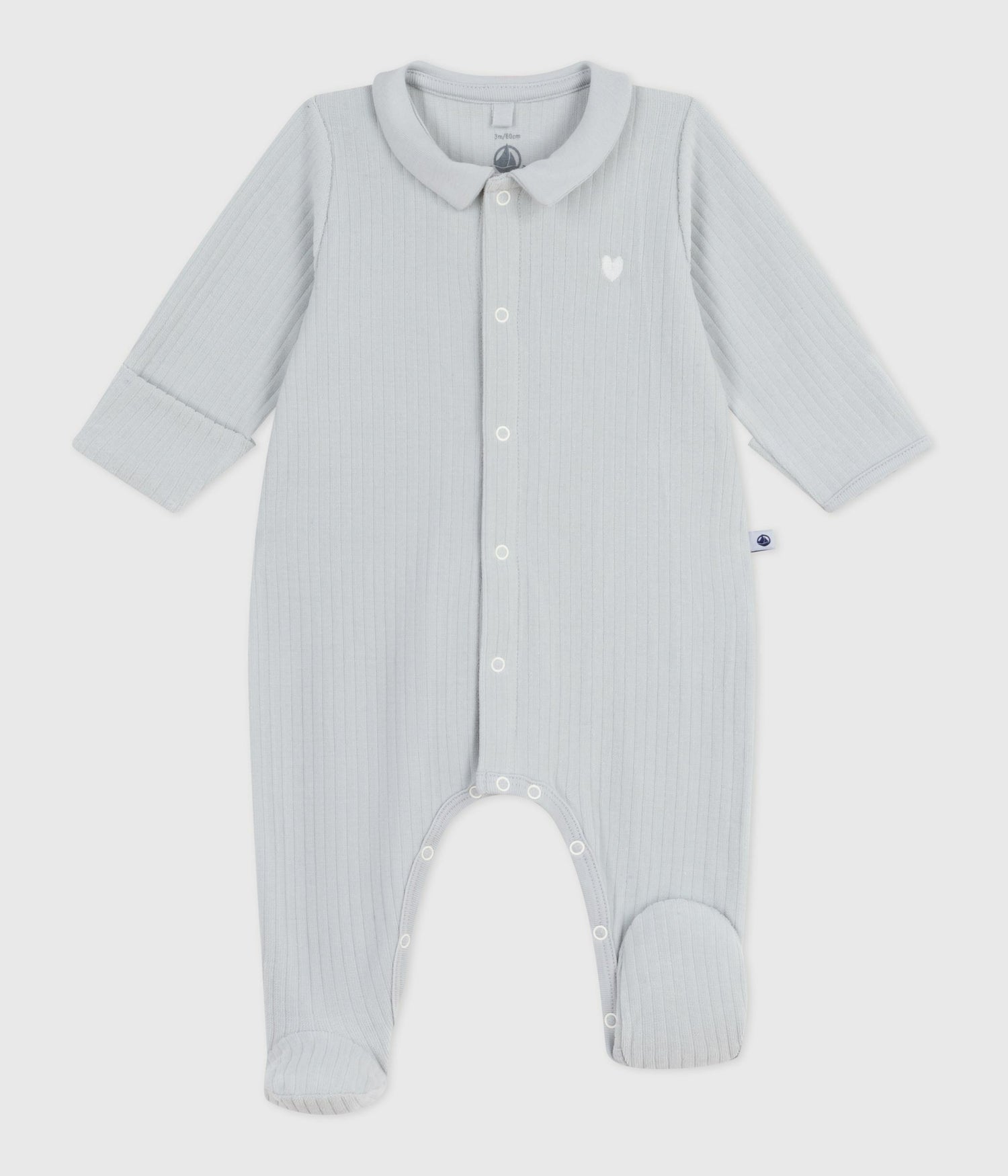 BABIES' PLAIN VELOUR PYJAMA SUIT WITH A COLLAR BABIES' PLAIN VELOUR PYJAMA SUIT WITH A COLLAR