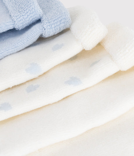 PACK OF LIGHTWEIGHT TERRY COTTON SOCKS FOR NEWBORN BABIES
