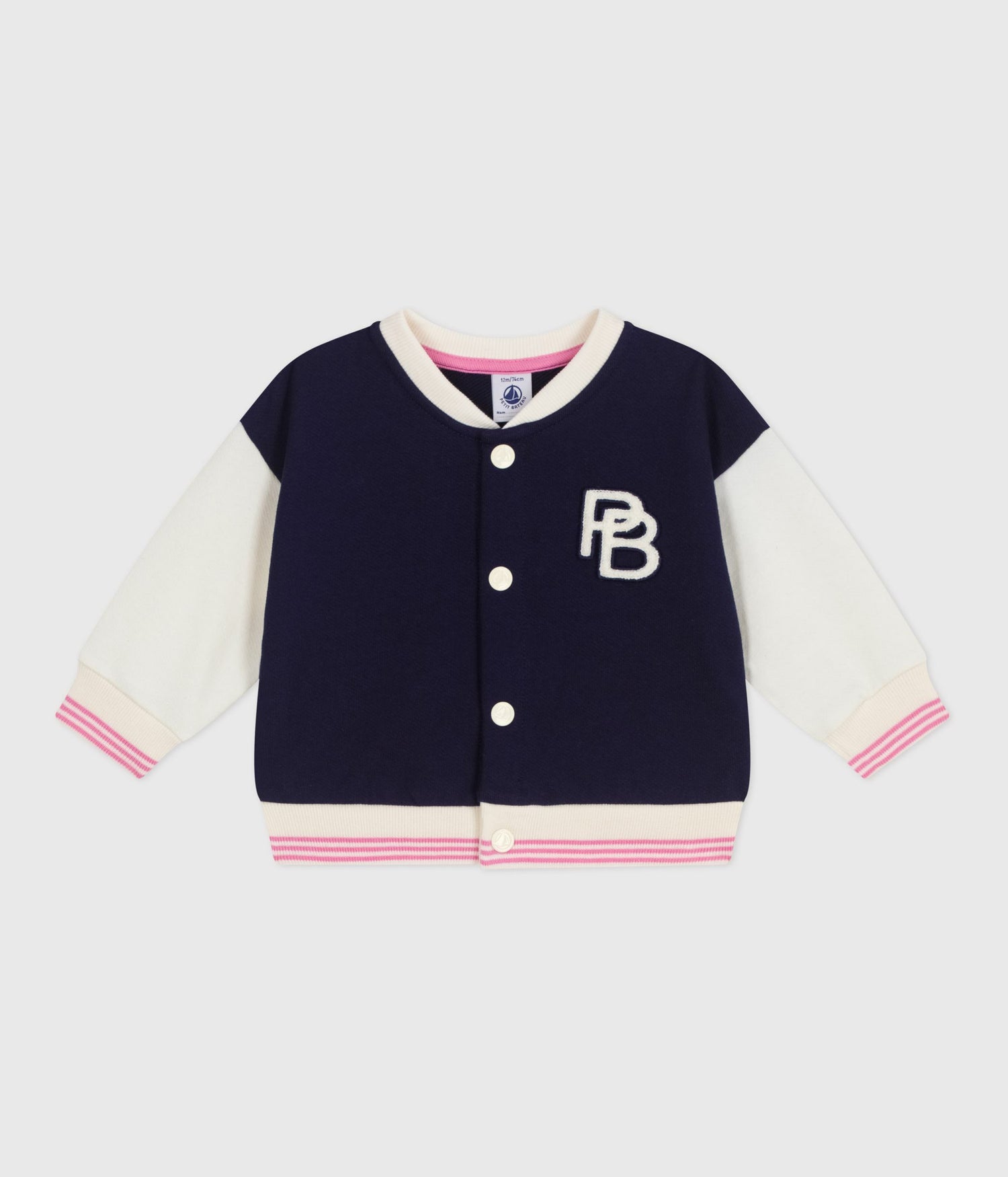 BABIES VARSITY-STYLE COTTON JACKET BABIES VARSITY-STYLE COTTON JACKET