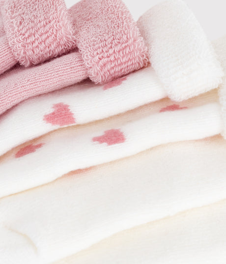 PACK OF PLAIN COTTON SOCKS FOR NEWBORN BABIES