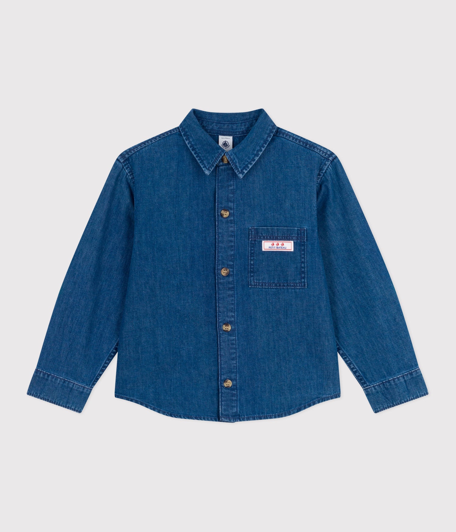 CHILDREN'S PLAIN DENIM SHIRT CHILDREN'S PLAIN DENIM SHIRT