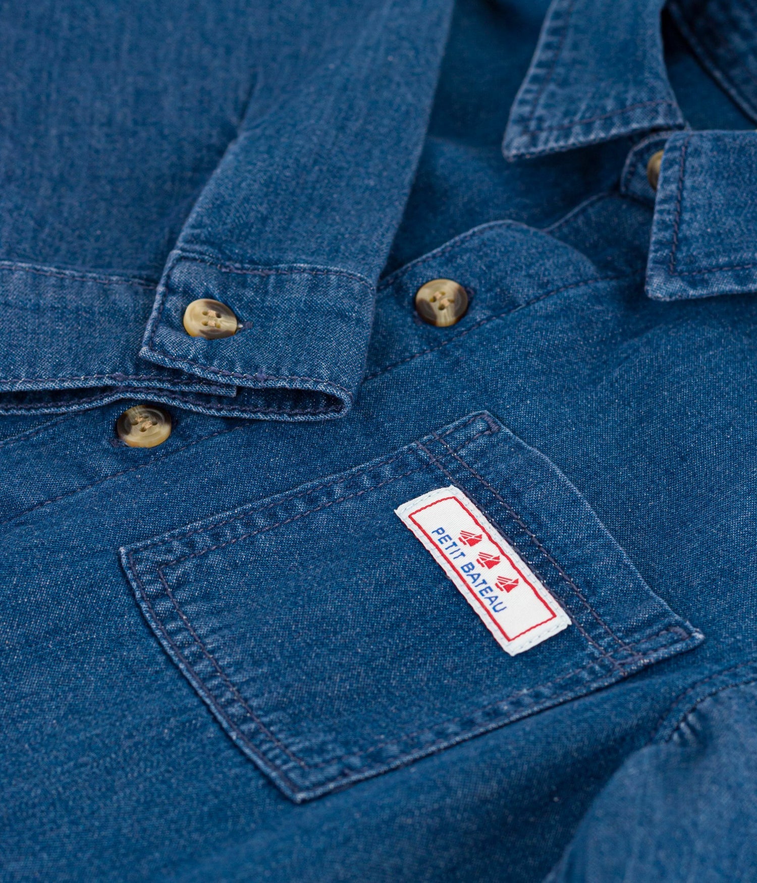 CHILDREN'S PLAIN DENIM SHIRT CHILDREN'S PLAIN DENIM SHIRT