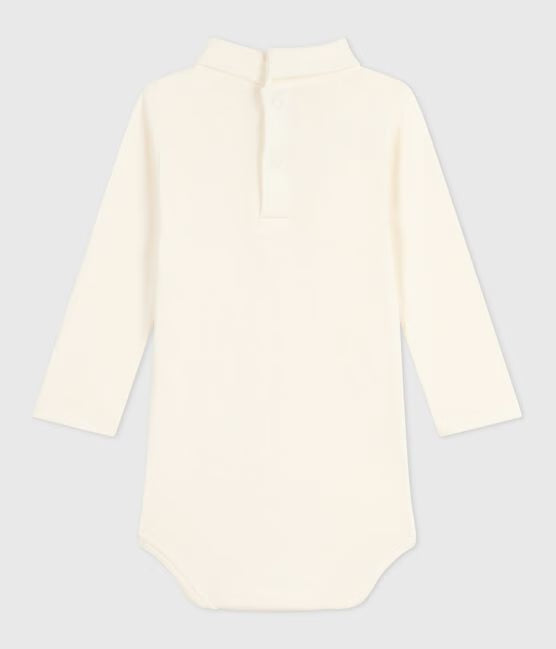 BABIES PLAIN COTTON ROLL NECK BADY